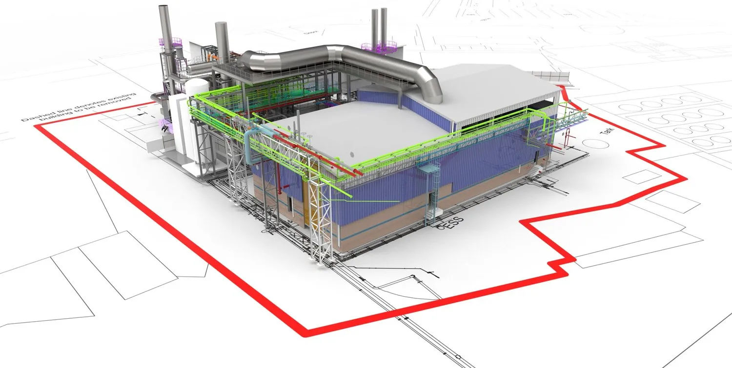 BIM model of a building services installation