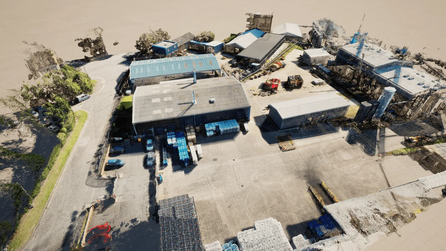 Point cloud model of the energy processing plant site