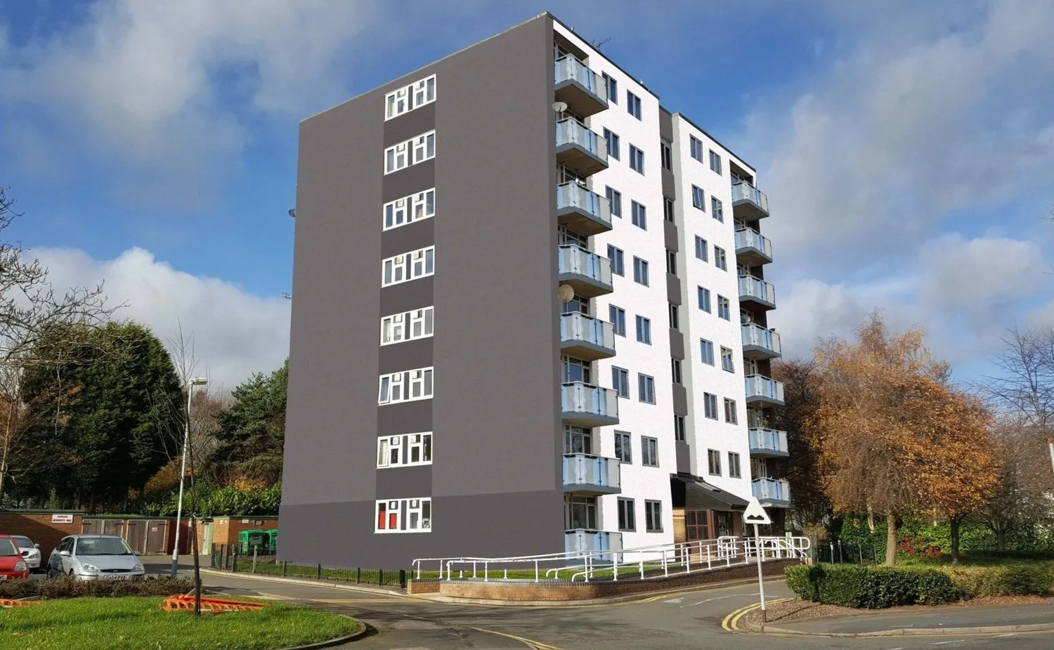 Visualisation of external finish options for the high rise blocks